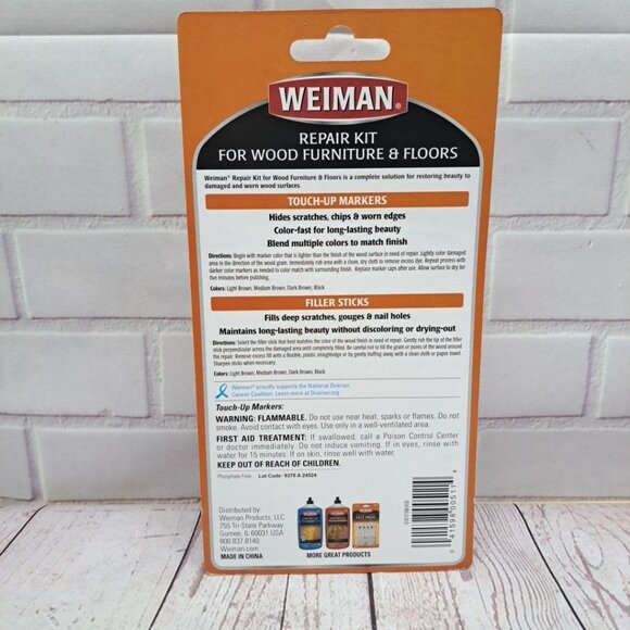 Weiman Wood Furniture Floors Repair Restore Kit Hide Scratches Chips Worn Edges - Picture 4 of 6